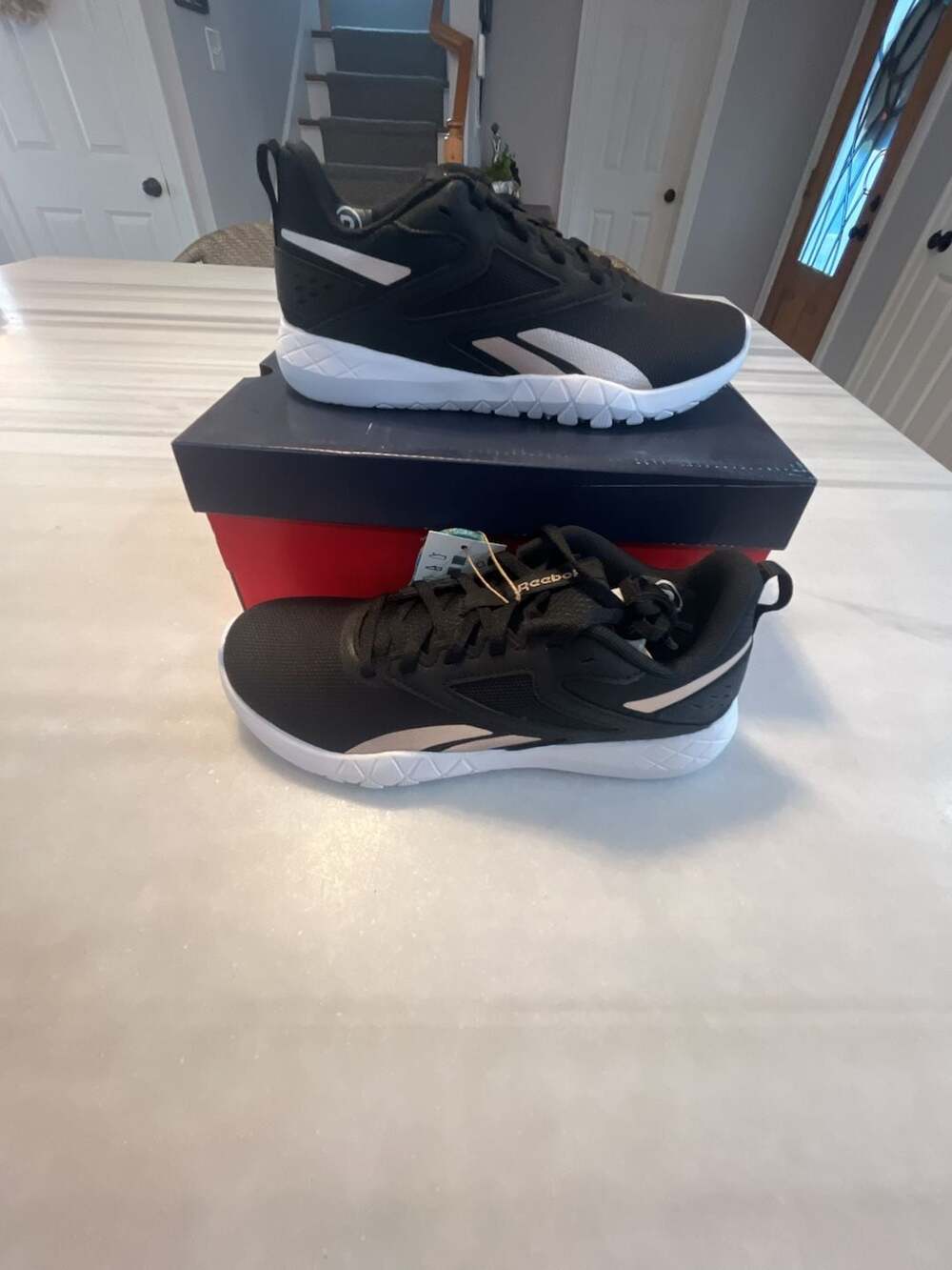 Reebok Flexagon Energy TR 4 Size 6.5 Black White Rose Gold Training Shoes